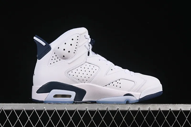 All categories Air Jordan Jordan series basketball shoes Air Jordan 6 F version Air Jordan 6 Retro "Midnight Navy" AJ6 Joe 6 white sea blue CT8529-141